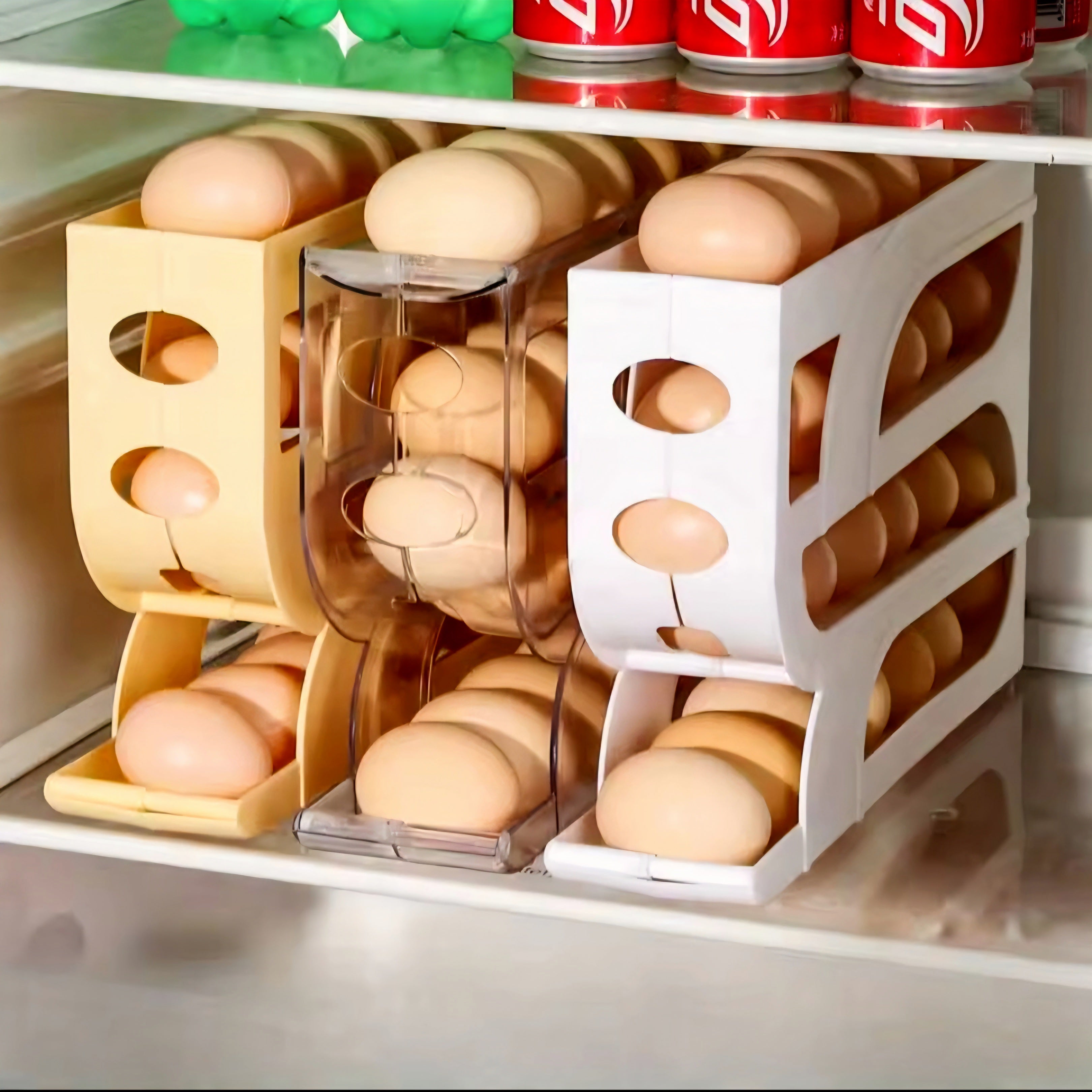 Adiós al caos! El dispensador de huevos con rodadura automática