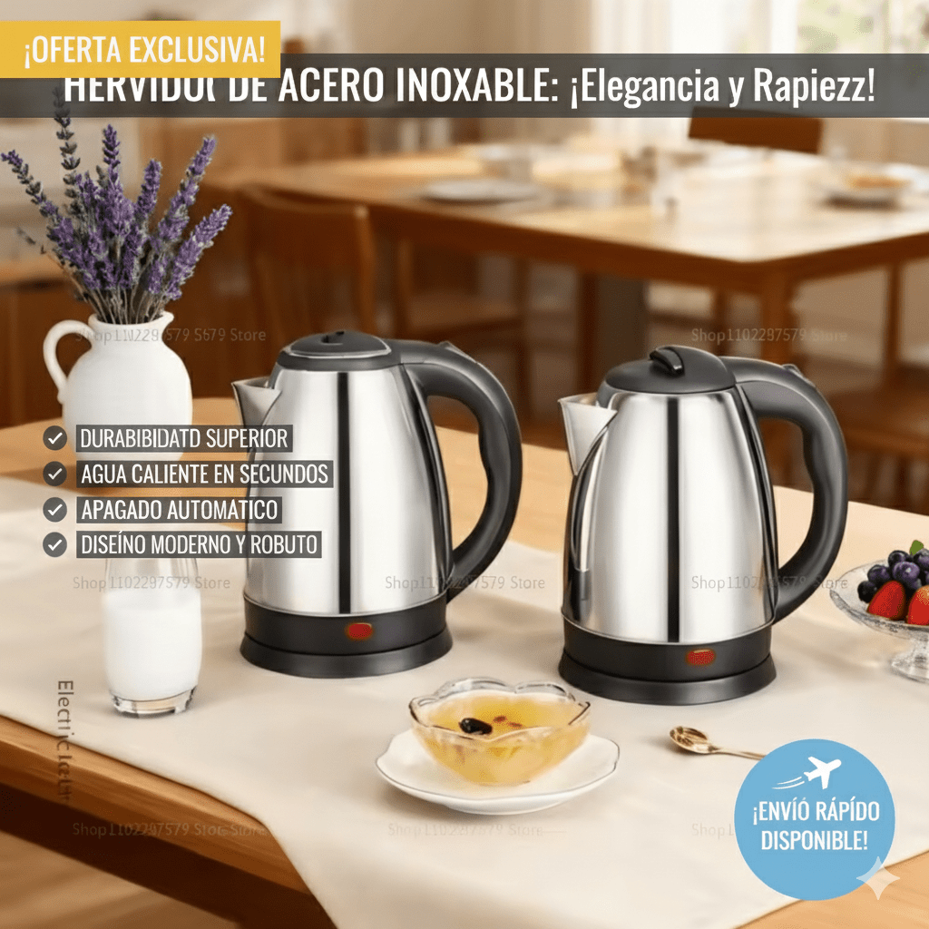 HERVIDOR DE AGUA INTELIGENTE: ¡Agua Hirviendo al Punto Exacto y con Apagado Automático! - MID SHOOPHERVIDOR DE AGUA INTELIGENTE: ¡Agua Hirviendo al Punto Exacto y con Apagado Automático!MID SHOOPMID SHOOP